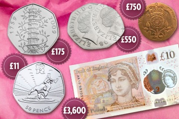 Five rare coins and notes worth up to £3,600 - do you have one in your purse?