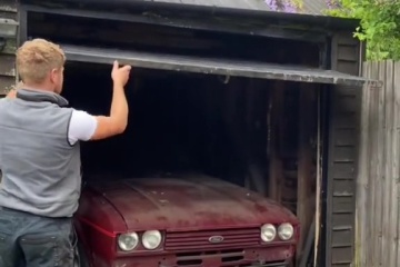 I found a dusty Ford Capri abandoned in barn