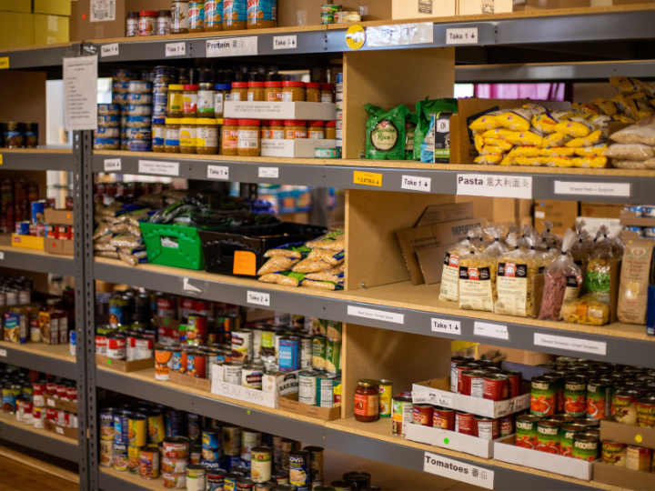 Food pantry shelves