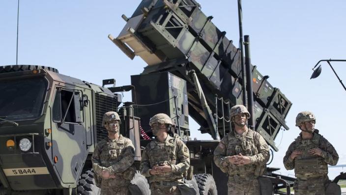 Members of U.S. 10th Army Air and Missile Defense Command stand next to a Patriot surface-to-air missile battery during the NATO multinational ground-based air defense units exercise &#x00201c;Tobruq Legacy 2017&#x00201d; at the Siauliai airbase some 230 km. (144 miles) east of the capital Vilnius, Lithuania, on July 20, 2017. Ukraine&#x002019;s defense minister said Wednesday, April 19, 2023, his country has received U.S-made Patriot surface-to-air guided missile systems it has long craved and which Kyiv hopes will help shield it from Russian strikes during the war.