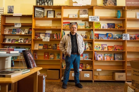 Harvey Dong standing in the bookstore.