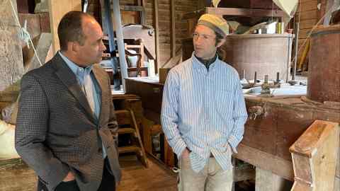 Republican congressman Bob Good visits Deep Roots Milling at Woodson’s Mill in Nelson county, Virginia