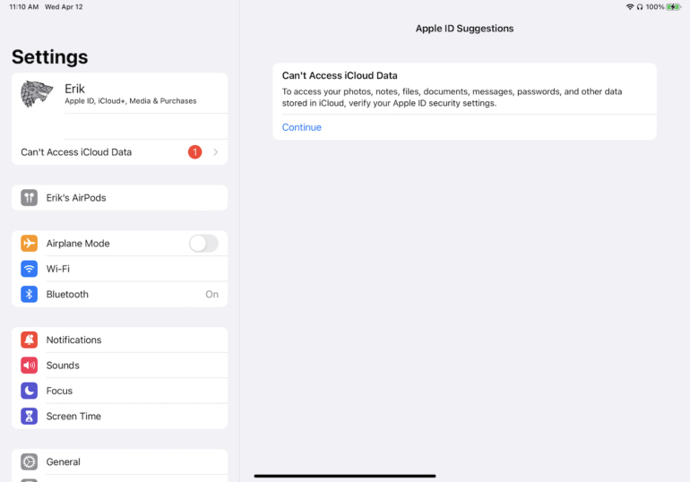 Be prepared to enter the new Apple ID password multiple times to enable restoring iCloud data access when updating the corresponding credentials.