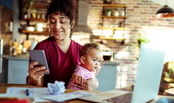 Mother and child sat at table