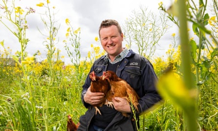 Peter Olds now delivers the eggs his hens lay locally.