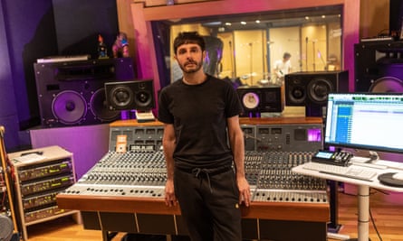 Marco Pasquariello inside Snap Studios, an independent recording studio in the warehouse district