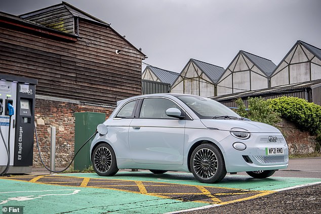 The Topolino will be the second EV model in Fiat's range, following in the tyre tracks of the battery-only 500 city car (pictured)