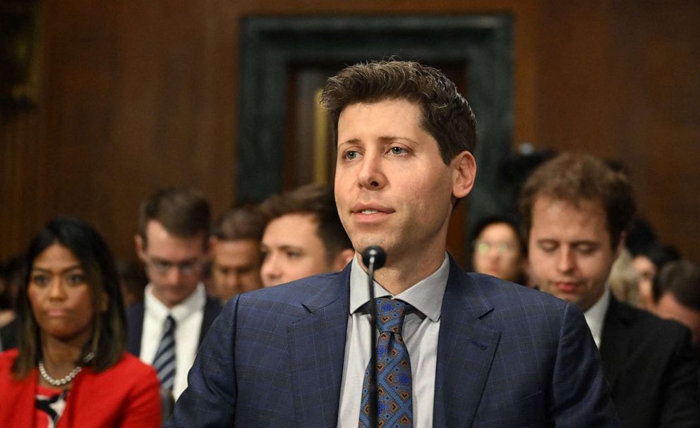 PHOTO: Samuel Altman, CEO of OpenAI during a Senate Judiciary Subcommittee on Privacy, Technology, and the Law oversight hearing to examine artificial intelligence, on Capitol Hill in Washington, D.C., on May 16, 2023.