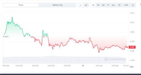 Conflux price has retraced in the past 24 hours: source @coinmarketcap