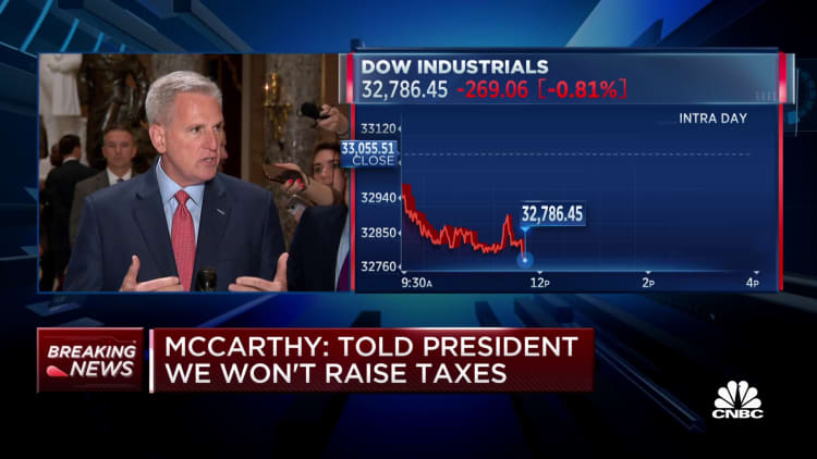 House Speaker Kevin McCarthy on debt ceiling talks: We told Biden we won't raise taxes