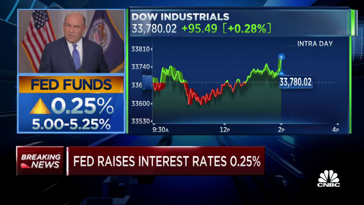 Federal reserve increases rates by a quarter point