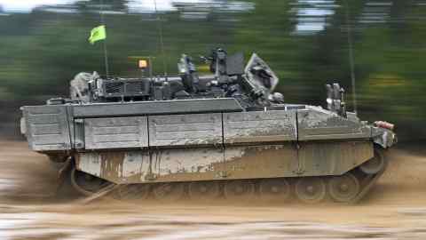 An Ajax Ares armoured vehicle