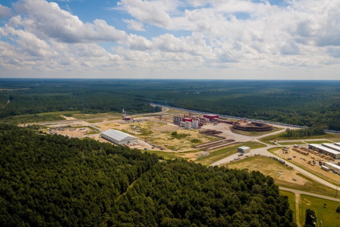 A biomass pellet plant operated by Drax in Louisiana, US