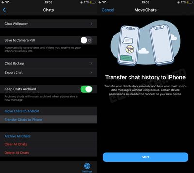 whatsapp chat transfer iphone