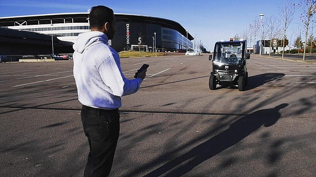 Fetch, seen here during its trial in Milton Keynes, allows customers to use an app to summon a car