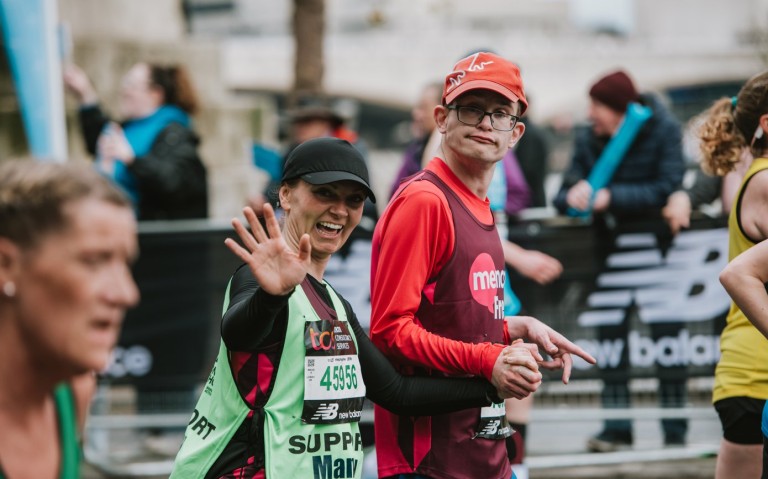 Picture of Freddie Latham running a marathon