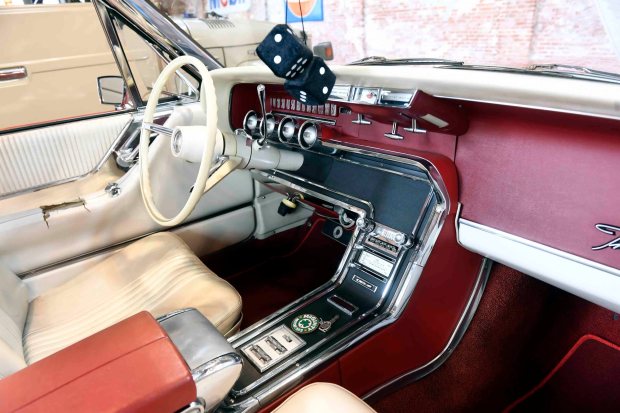 The interior of a restored 1965 Ford Thunderbird at McGinty Motorcars, 1041 Washington St., Reading. (BILL UHRICH - MEDIANEWS GROUP)