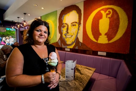 Daniela Morelli-Kerr, marketing manager at Morelli’s, holds an ice-cream cone in the parlour