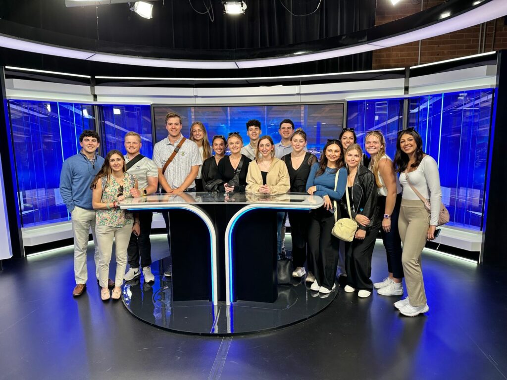 HPU communication students are pictured at the Australian Broadcasting Corporation (ABC) station in Canberra, Australia’s national capital city.