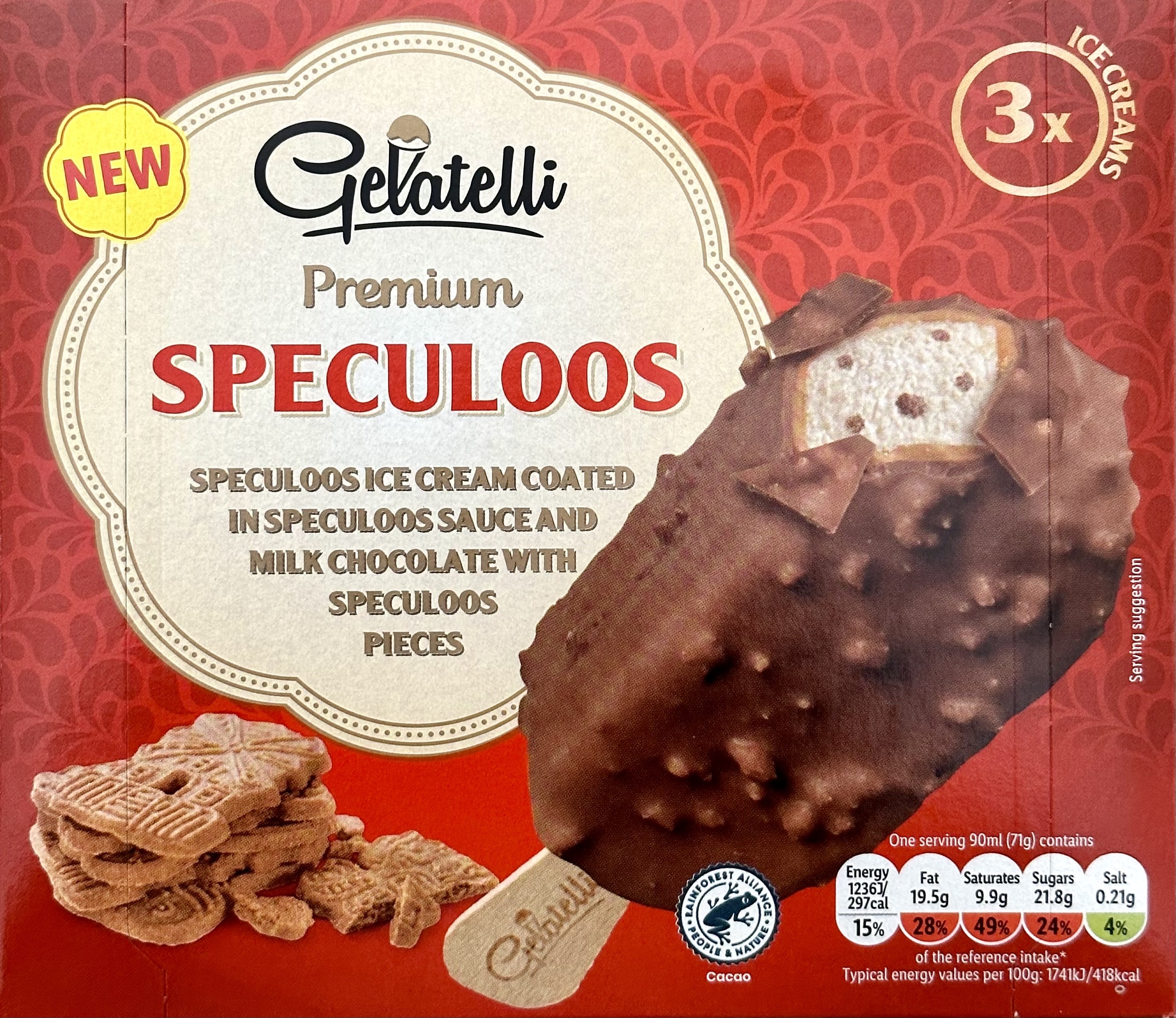 Get a pack of Gelatelli Premium Speculoos ice creams for £2.49 at Lidl