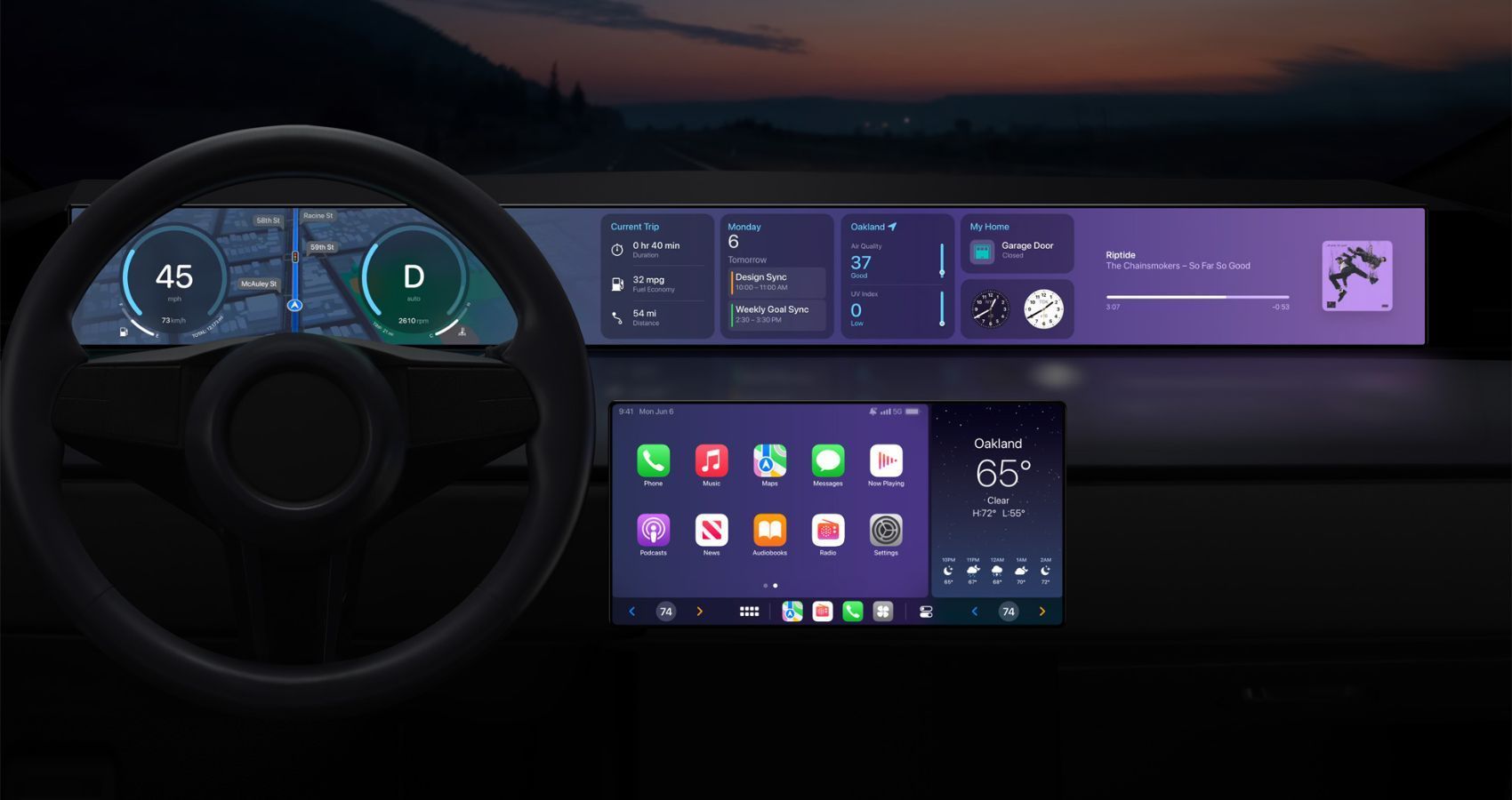 2022 WWDC Apple CarPlay Mockup