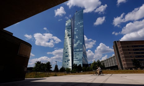 An exterior view of the European Central Bank headquarters in Frankfurt