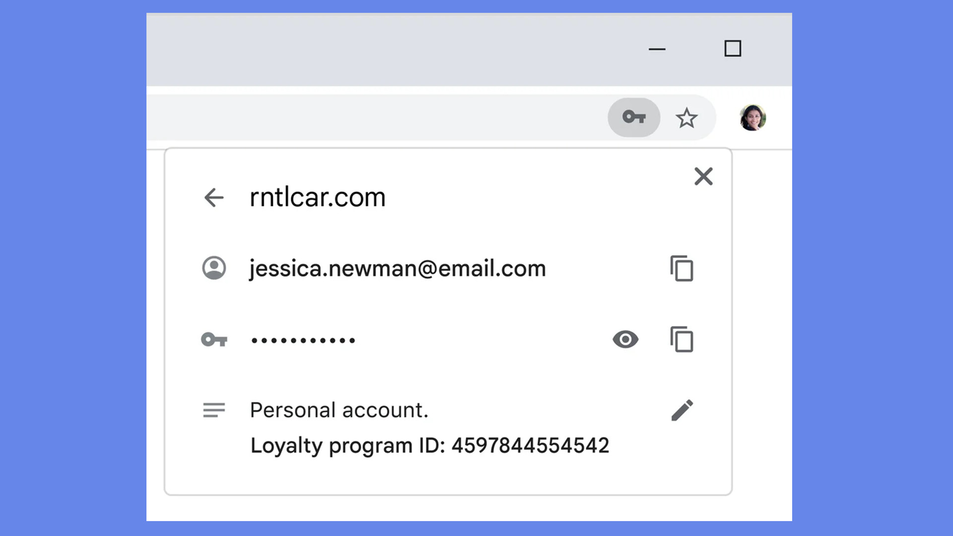 Password notes on Chrome