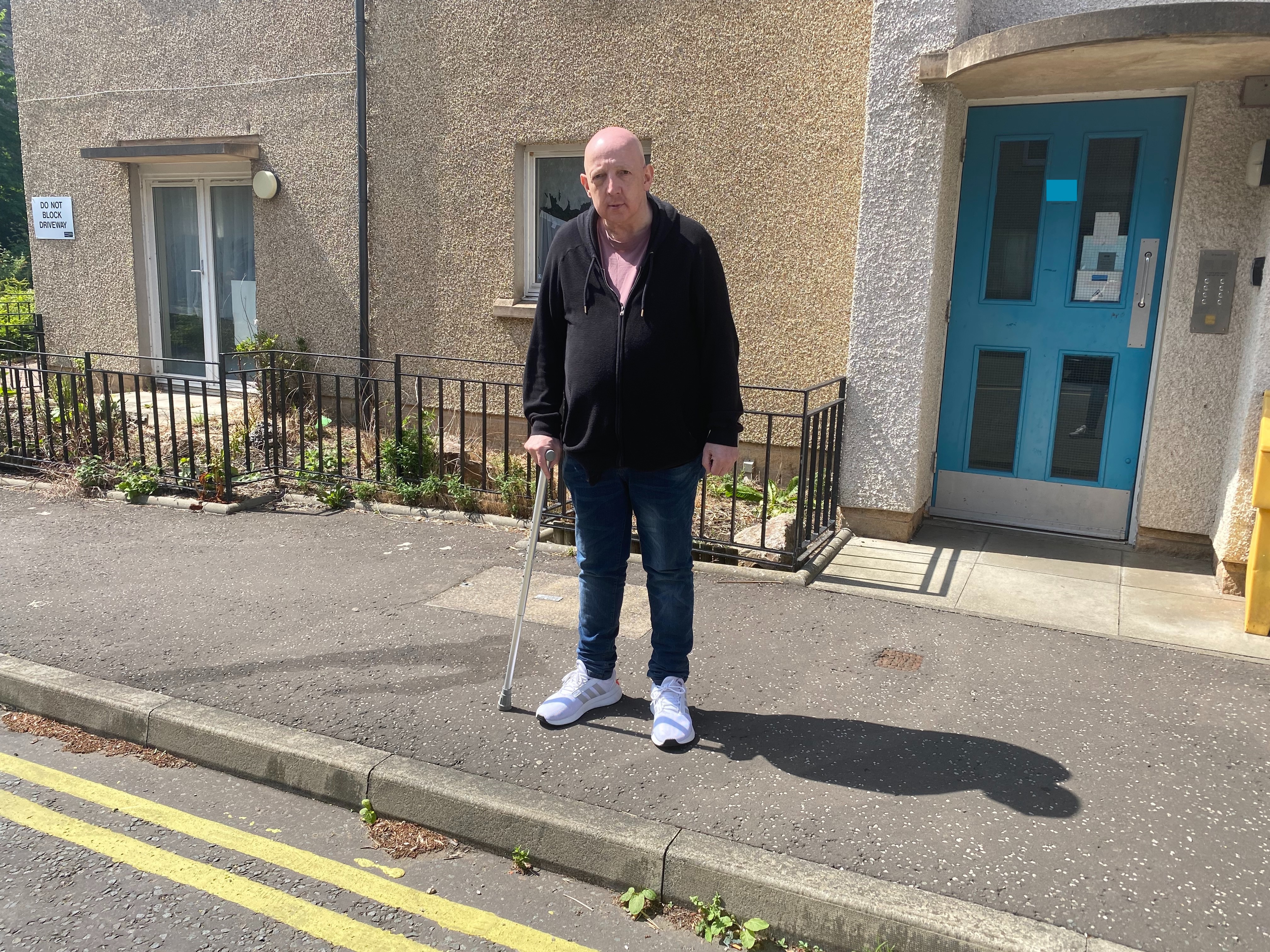 Joseph returned home after months in hospital to find double yellow lines painted outside his home