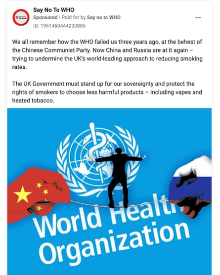 One of the ads which focuses on the WHO.