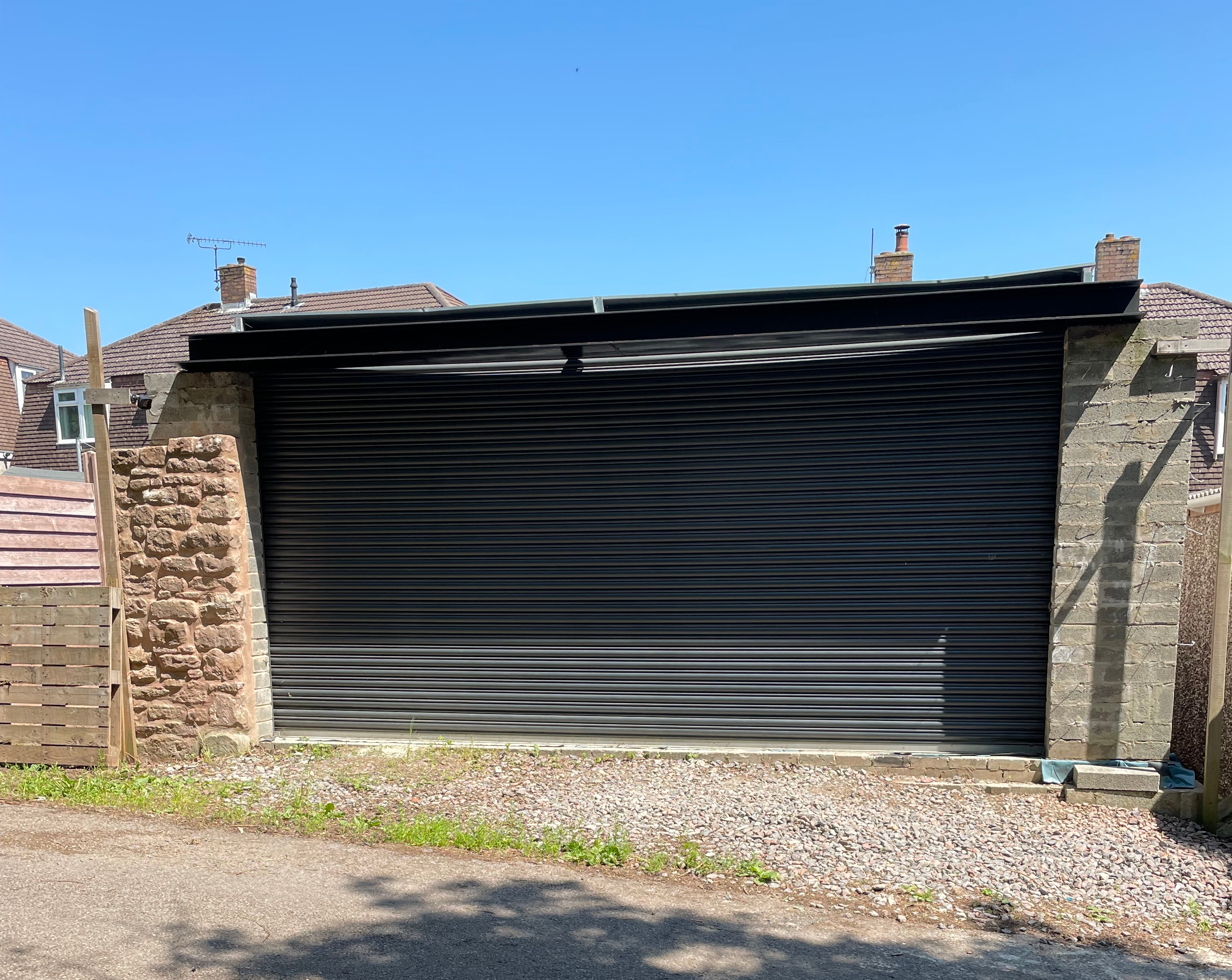 Steve Bull, 58, built the garage behind his home in Abergavenny in south Wales