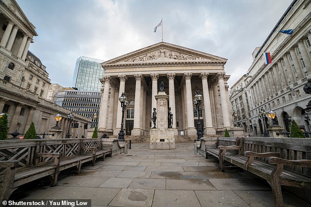 Up again: The Bank of England has raised its base rate for the 13th consecutive time since 2021