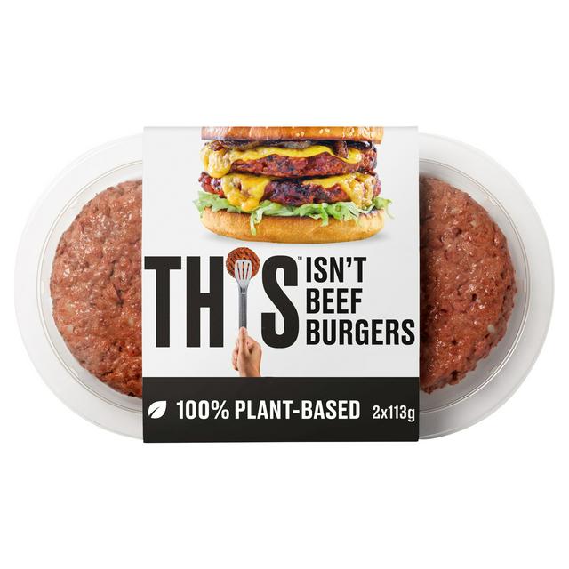 Veggies will love a pack of THIS Isn’t Beef plant-based burgers, usually £3.50, now £3 with a Tesco Clubcard