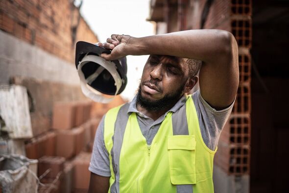 A construction worker in the heat