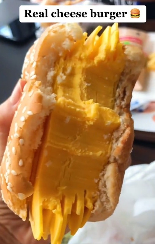 Burger King calls the item its Real Cheeseburger - despite containing no patty whatsoever