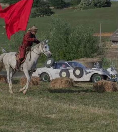 Jeremy pictured driving the vehicle during The Grand Tour: Eurocrash