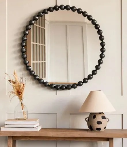 This black bobble mirror is £156 from roseandgrey.co.uk
