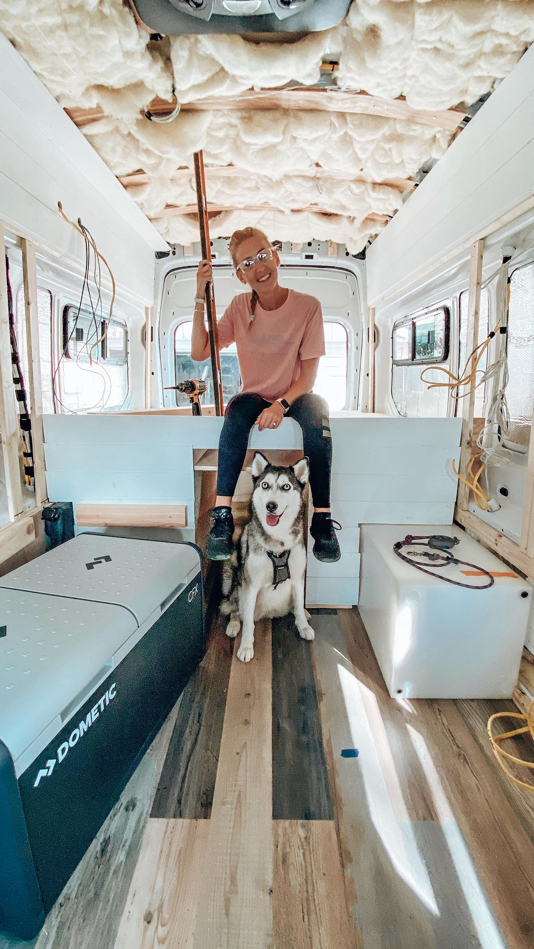 The pair took to YouTube to post a video of their van conversion