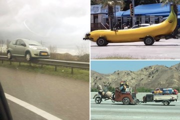 Strangest traffic scenes on camera - from a Roman chariot to a giant banana