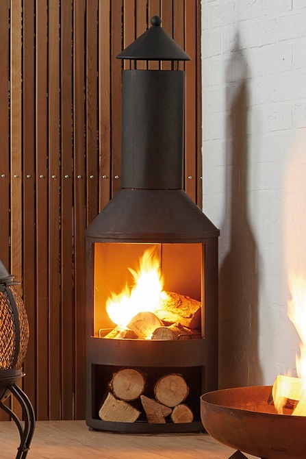 The Kilauea Steel Chiminea with log store is just £60