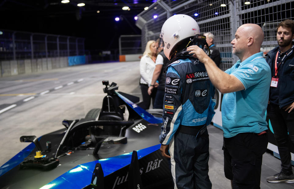 Jaden Smith at Formula E circuit (Timmsy/Formula E/PA)