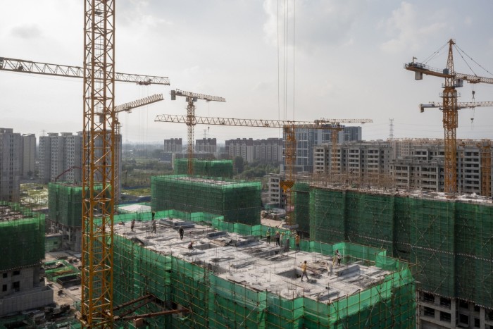 Construction at Evergrande’s Royal Peak residential development in Beijing