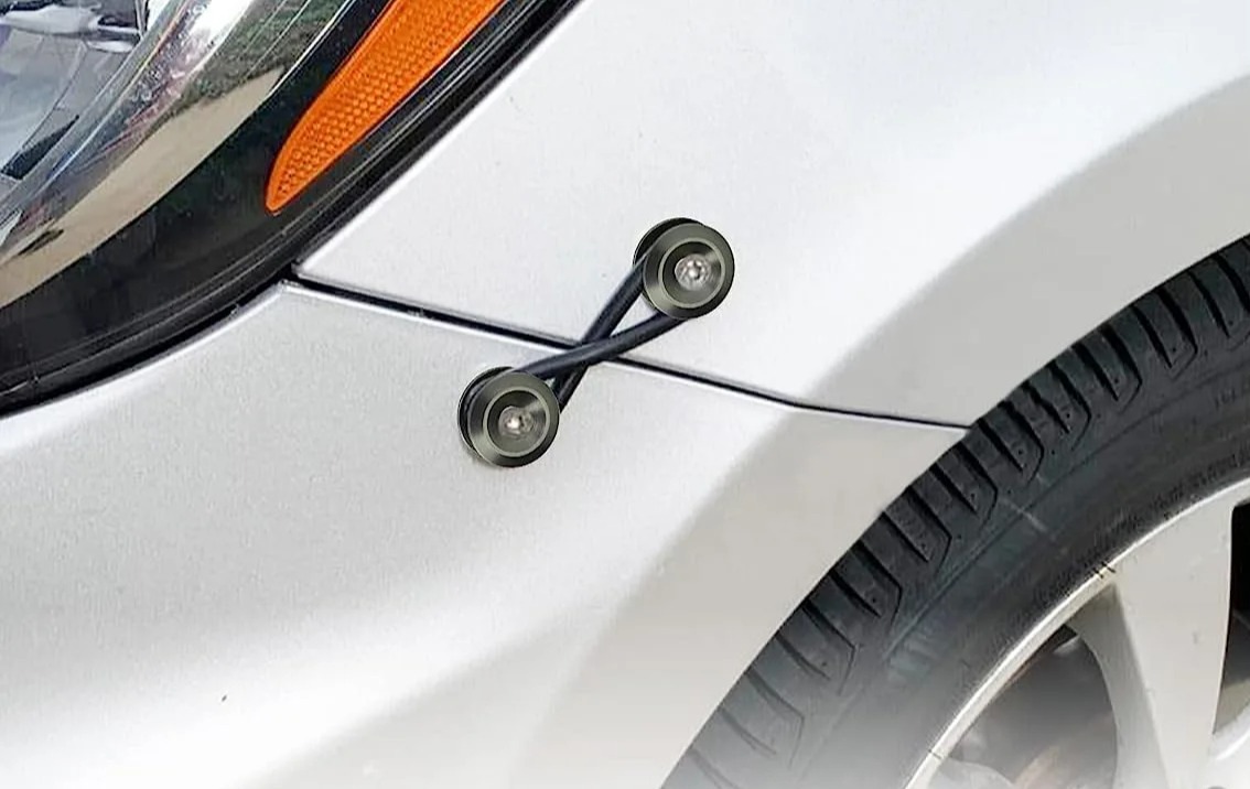 Quick release bumper fasteners are used when the latch on a car is broken