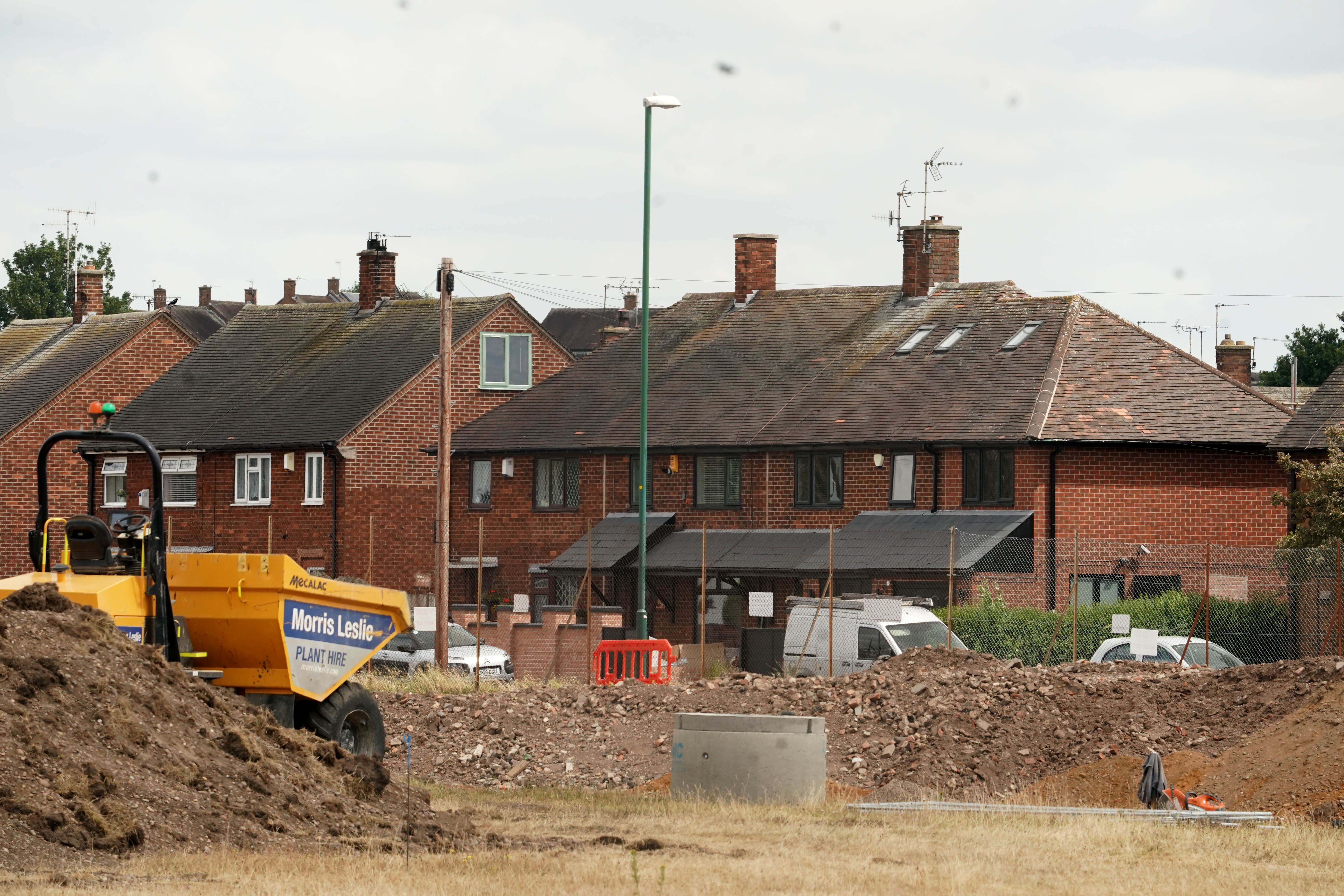 A total of 129 energy efficient homes are being built on an old playing field