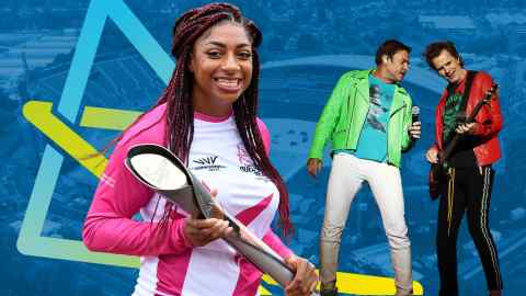 Double Paralympic gold medallist Kadeena Cox launches the Queen’s Baton Relay for the Birmingham 2022 Commonwealth Games, where Duran Duran, right, will be the opening act