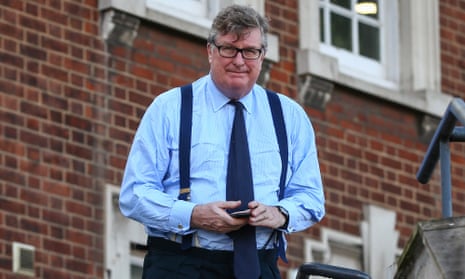 Crispin Odey, founding partner of Odey Asset Management LLP, outside Hendon Magistrates' Court during a break in proceedings in London, 2021