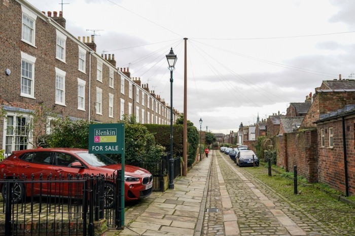 An estate agent’s sign in York