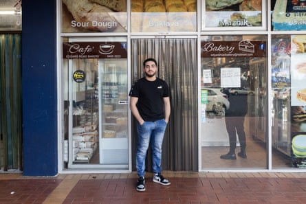 Berkay Iris outside his business, Edgars Road Bakery in Thomastown, north Melbourne.