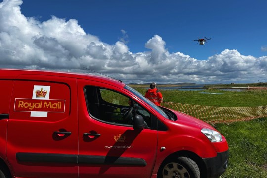 EMBARGOED TO 0001 TUESDAY AUGUST 1ST Undated handout photo issued by the Royal Mail of the UK's first drone delivery service launched in Orkney to provide locals with their mail. Issue date: Tuesday August 1, 2023. PA Photo. Royal Mail and Skyports Drone Services have launched the Orkney I-Port operation to distribute letters and parcels between the three islands, in partnership with Orkney Council Harbour Authority and LoganAir. Mail will be transported from Royal Mail's Kirkwall delivery office to Stromness, where the drone deliveries will transport items to staff on Graemsay and Hoy to allow postal workers to carry out their usual island delivery routes. See PA story CONSUMER Mail. Photo credit should read: Maggie Mullan/Royal Mail/PA Wire