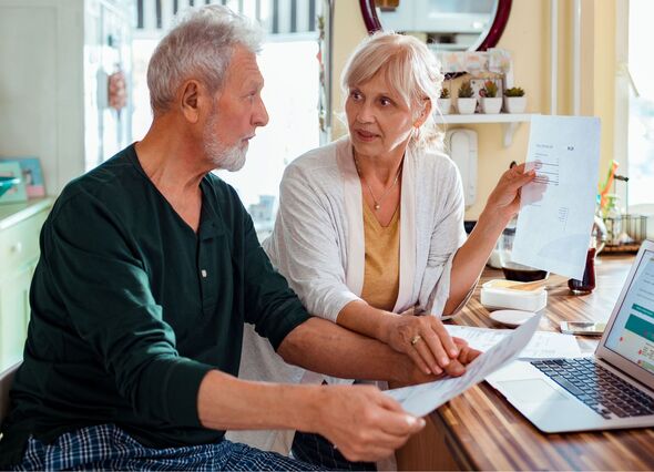 A couple check their finances