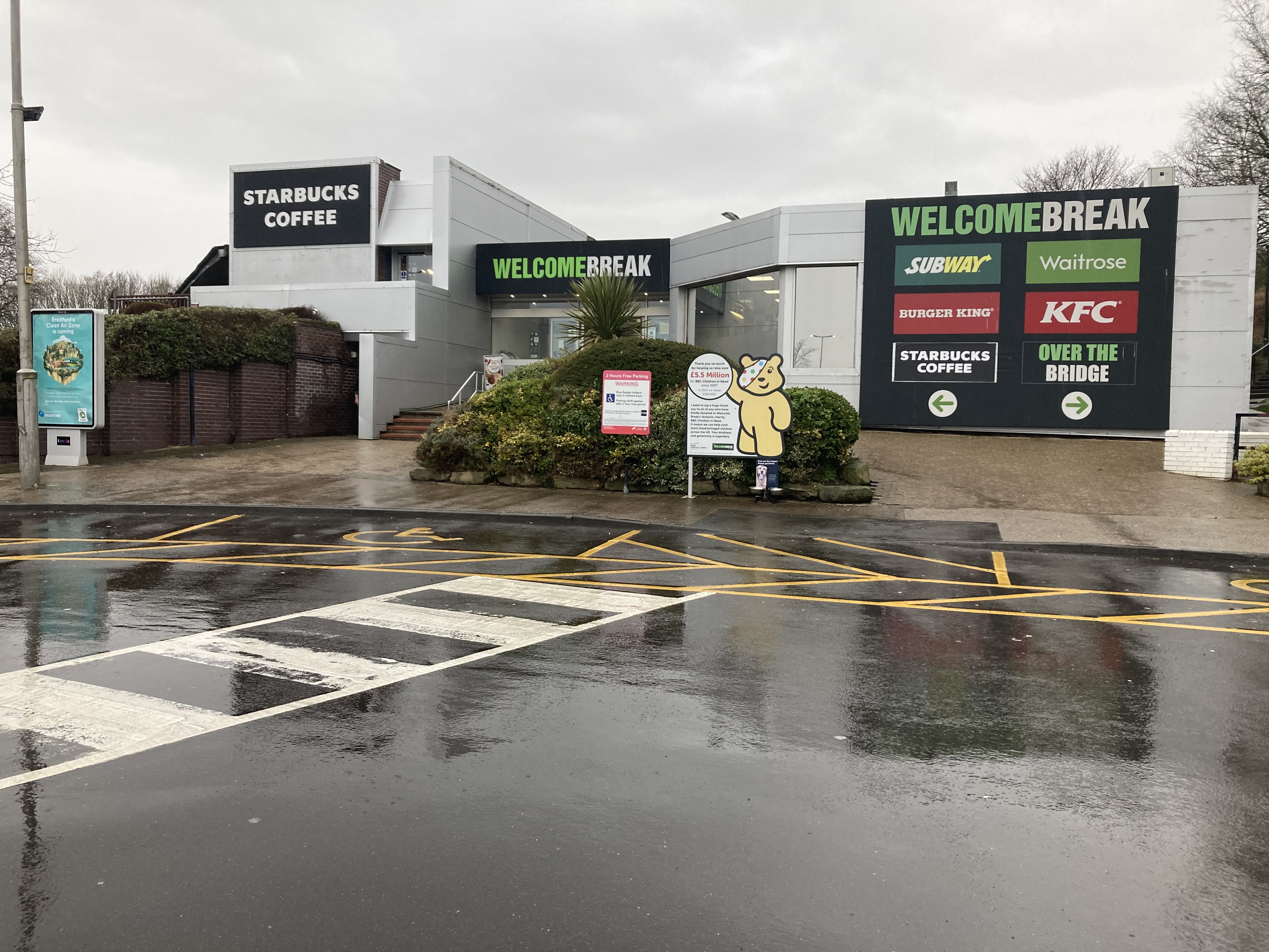 Hartshead Moor East , voted the worst service station in the UK